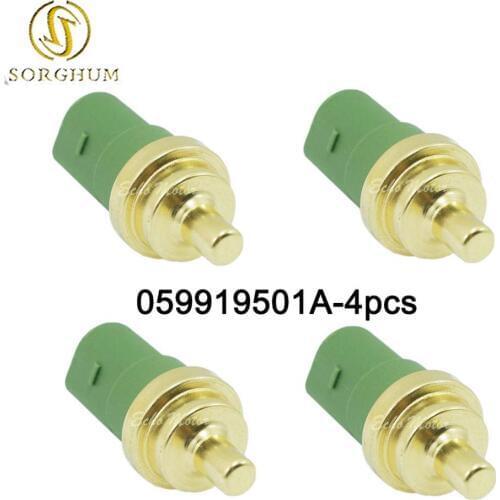 New 4PCS Green Auto Car Engine Coolant Temperature Sensor Water Temp Switch 059919501A TS477 For VW Passat Golf Audi