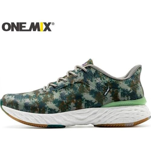 ONEMIX Camouflage Running Shoes for Men Outdoor Training Sports Shoes Sneakers Summer Breathable Women Walking Jogging Footwear