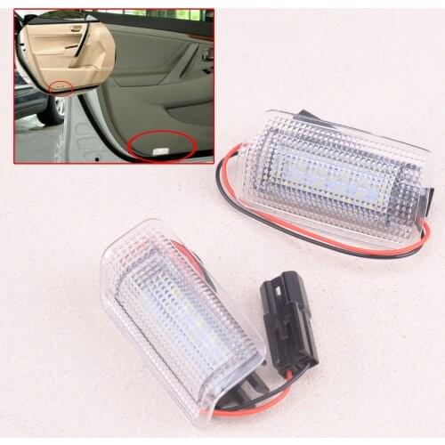 CITALL 2pcs Footwell Step Door Courtesy Light Fit For Toyota Camry Corolla Harrier Highlander Prius 81230-48020 81230-47010