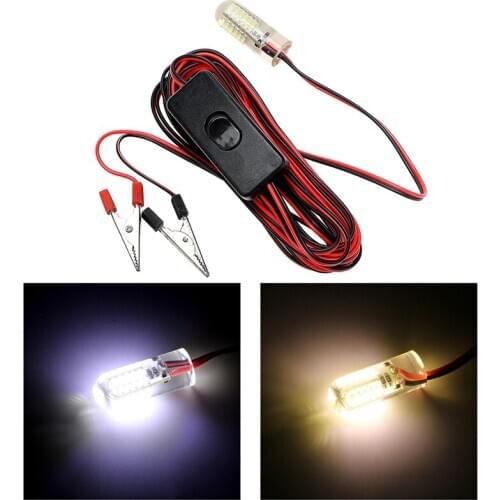 Underwater Night Lights 48 Leds Attract Fish Fishing Lighting 12V Flashing Bait Lamp