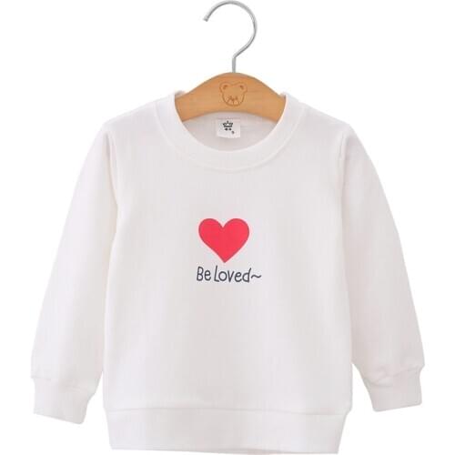 Heart Pullover Baby Coat Sweatshirts Clothing Cotton Long Sleeve Boys Girls Outerwear Costume Baby Gift Baby Girl Sweatshirt