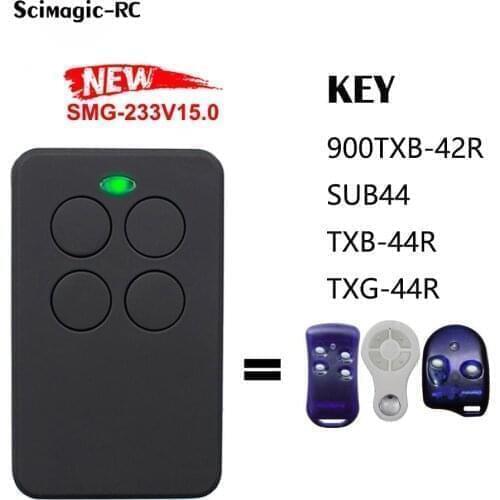 Garage Door Remote Control For KEY 900TXB-42R, SUB44, TXB-44R, TXG-44R Door Command Replicator Opener Remote Transmitter