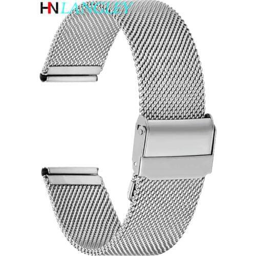 Milanese Watch Band Stainless Steel Wristband Replacement Strap Width 12mm 13mm 14mm 16mm 17mm 18mm 19mm 20mm 22mm With Tool Pin