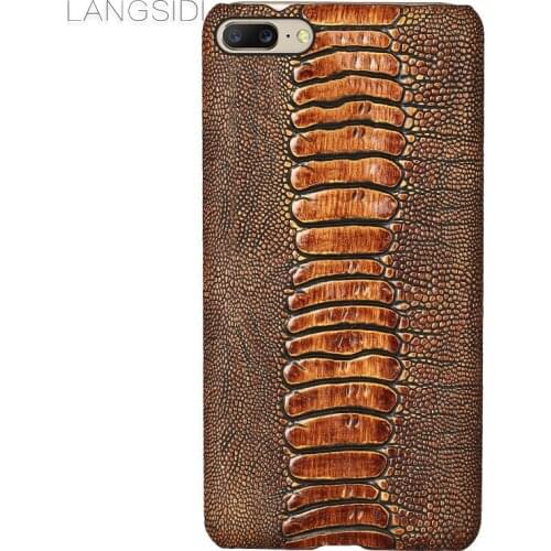 Luxury brand phone case ostrich foot grain half-wrapped phone case For OnePlus 5 phone case full handmade custom processing