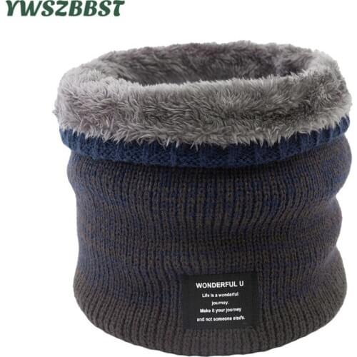 New Outdoor Winter Scarf Boys Girls Women Men Plus Velvet Children Thick Elastic Mufflers Autumn Knitted Scarf Collar