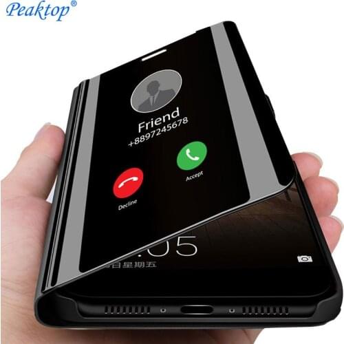Smart Mirror Flip Phone Case For Xiaomi Mi 9 SE 8 A1 A2 Lite 5X 6X Clear View Cover for Redmi Note 7 6 5 Pro 4 4A 4X 6A 5A Prime