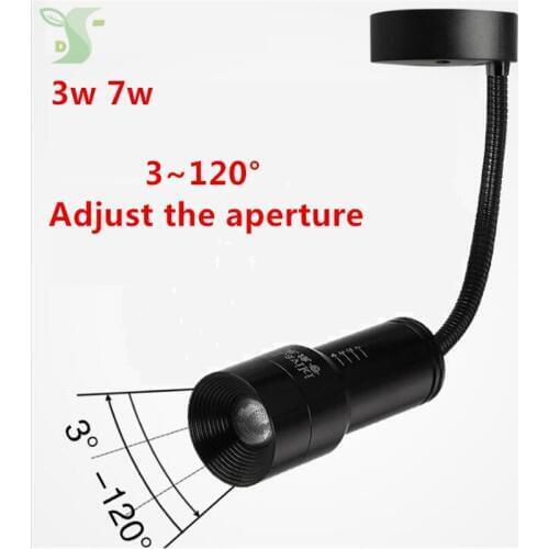 4pcs/lot led cob CREE chip 3w 7w ceiling lamp Zoom Spotlight lamparas de techo Adjust angle down light Hose lights Cabinet light