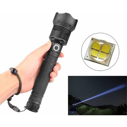 XHP70 LED Waterproof Torch Bright Rechargeable Battery with USB Charge Flashlight Outdoors Hiking Indoors Retractable zoom