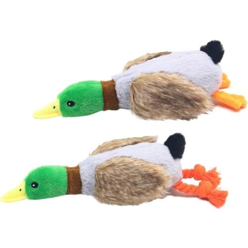 Funny Plush Duck Shape Dogs Squeak Toys Pet Play Intereactive Chew Toy for Small Medium Dog Pets Supplies Accessories