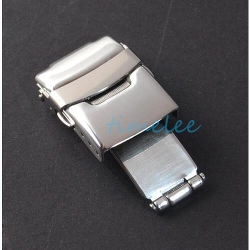 16mm 18mm 20/22/24mm Stainless Steel Watchbands Deployment Buckle Clasp silvery Watch Buckle Watch Band Buckle Fold Strap Clasp