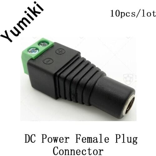 10pcs/lot 2.1 x 5.5mm DC Power Female Plug Jack Adapter Connector Plug for CCTV LED Strip Light