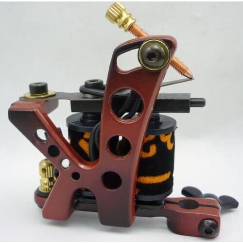 10Pcs/lot Pro Casting Iron Tattoo Machine 10 Wraps coil stainless steel Tattoos Body Art Gun Coil Machine LPC-ITM-7044-7G