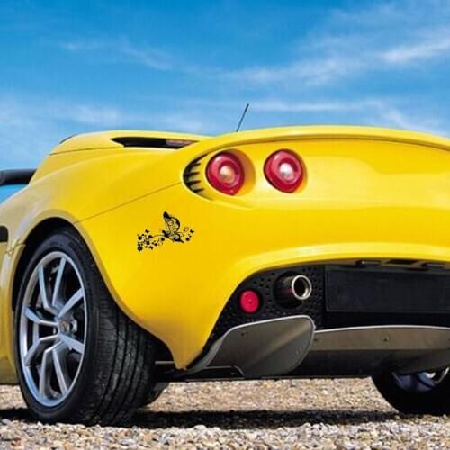 15*10.4cm Pretty Butterfly Flowers Custom Vinyl Decal Sticker Car Truck Window Home Be Different Car Sticker Car Decor