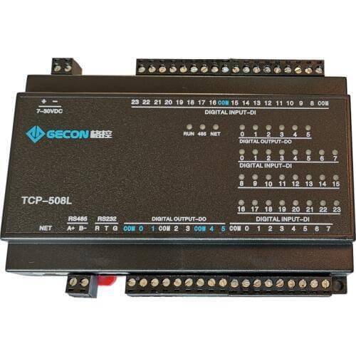 24DI switch input 6 way DO relay output RJ45 Ethernet TCP module Modbus controller