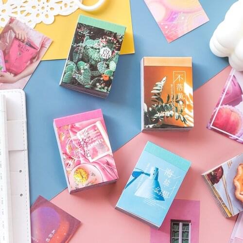 50 PCS Lovely Scenery Adhesive Washi Stickers Set for DIY Crafts Scrapbook Journal Album Decoration Stationery