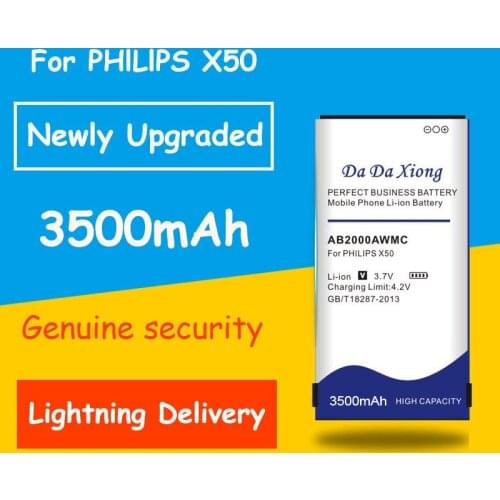 Large Capacity 3400mAh AB2000AWMC battery for PHILIPS Xenium X501 X513 X523 X130 X623 X3560 X2300 X333 mobile phones