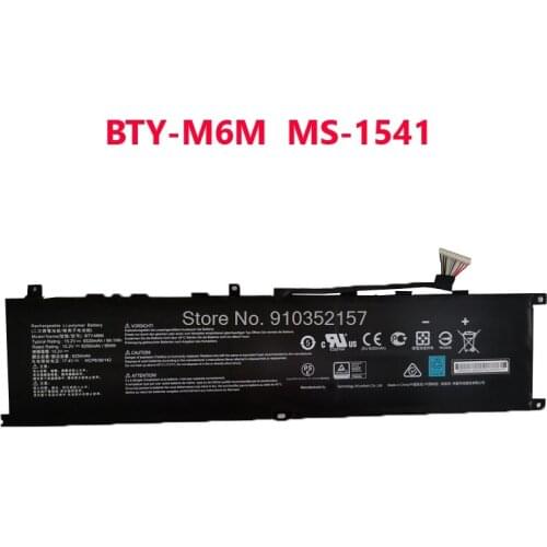 BTY-M6M Battery For MSI Creator 15 A10SET-078TR GS66 Stealth 10SF-462TR S9N0D4L200 GE66 RAIDER MS-1541 10SFS-007CN 10SFS-064IT 1