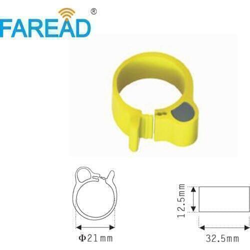 Free shipping x100pcs 21mm RFID TK4100 chip 125Khz RFID foot tag Ring for Chicken duck gooses ID tagging