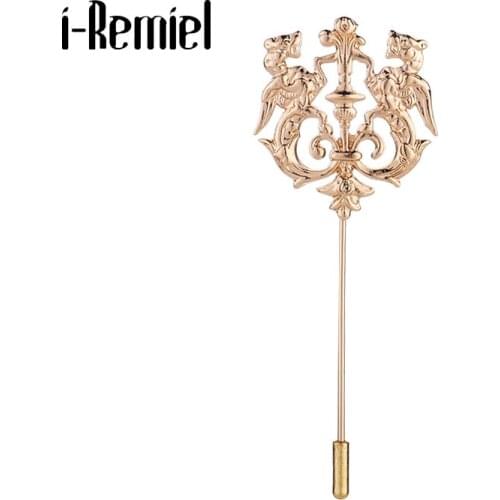 New Fashion Animal Crystal Brooch Pins Crown Long Needle Lapel Pin Shawl Scarf Buckle Corsage Jewelry for Women Accessories