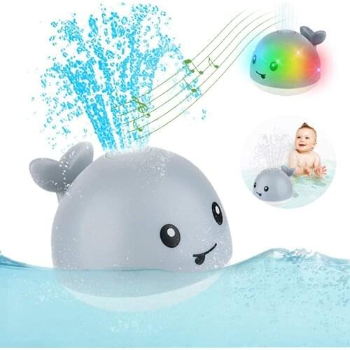 Baby Bath Toys Spray Water Shower Swim Pool Bathing Toys for Kids Electric Bath Ball with Light Music LED Light Water Toy Gift