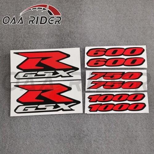 For Suzuki GSXR 600 GSXR 750 GSXR 1000 2PCS Sticker Logo Red Badge Track Bike Motorcycle Fairing Tail Decal Badge