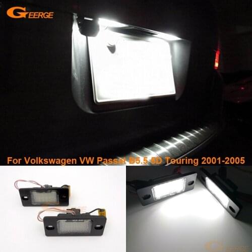 For Volkswagen VW Passat B5.5 5D Touring 2001-2005 Ultra bright smd Led License plate light No OBC error car Accessories
