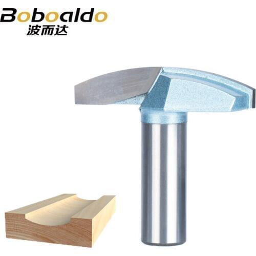 1pc 1/2" Shank Woodworking Industrial Grade Router Bits Thin Round Bowl Type Milling Cutter Wood Cutting CNC Tool