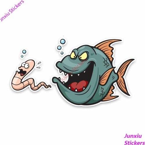 Interesting Marine Life Cartoon Colorful Car Stickers and Decals Waterproof Scratch-Proof Exterior Decoration PVC17x9cm