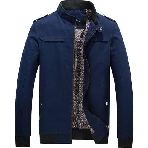 Quality Coats Bomber Jackets Men New Spring Business Casual Stand Jacket Windbreaker Male Jacket Coat Slim Outwear