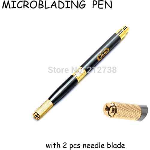 New Professional Manual Tattoo pen Permanent Makeup Eyebrow Pen Tebori Pen Microblading pen with 2pcs needle blade