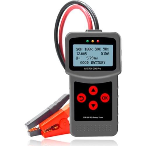 Newest MICRO-200 PRO Car Battery Tester 12v 24v Multi-Language Digital AGM EFB Gel Automotive Load Battery System Analyzer
