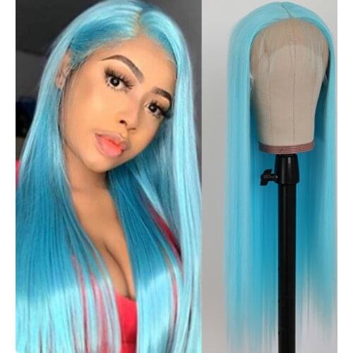 Oxeely Long Straight Lace Front Wigs Red Color Wig Glueless Heat Resistant Fiber Hair Synthetic Lace Front Wigs for Black Women