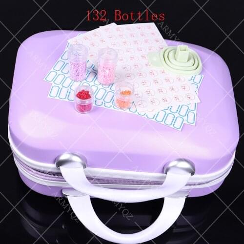 PDMDOG 132 Bottles Diamond Painting Storage Box 5 Candy Colors Diamond Painting Accessories Bead Container Embroidery Handbag