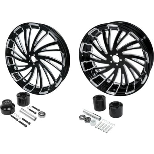 Motorcycle 18'' Front & Rear Wheel Rim w/ Hub Fit For Harley Street Electra Glide Road King 2008-2021