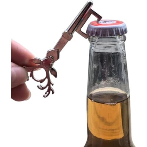 Portable Deer Head Bottle Opener Zinc Alloy Bronze Copper Retro Creative Beer Bottle Opener Key Pendant Christmas Gift
