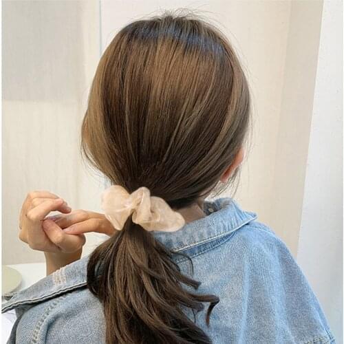 Korean Floral Scrunchies Fashion Hairband Hair Rope for Ponytail Holder Elastic Hair Band Sweet Hair Ties Hair Accessories