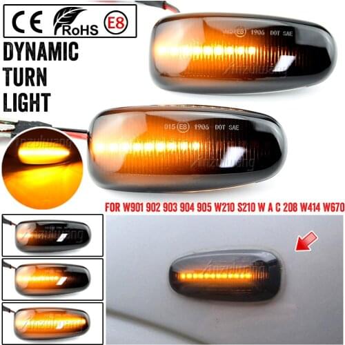1 Pair Car LED Side Marker Turn Signal Lights For Mercedes Benz W210 W202 CLK W208 SLK R170 W638 Turn Signal Light