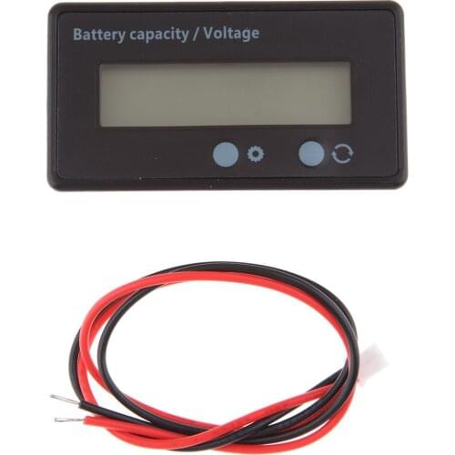 12V 24V 36V 48V LCD Lead Acid Battery Capacity Indicator Voltmeter GY-6S