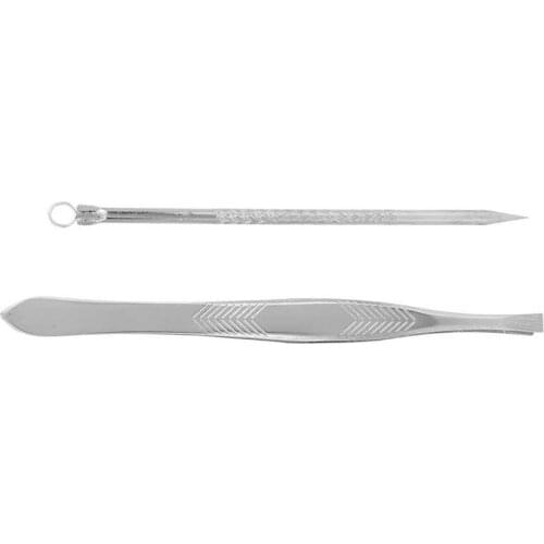 Cotton Swabs Box Eyelash Remover Tweezers Blackhead Remover Kit Stainless Steel Hair Ance Removal Pimple Popper Tool Set