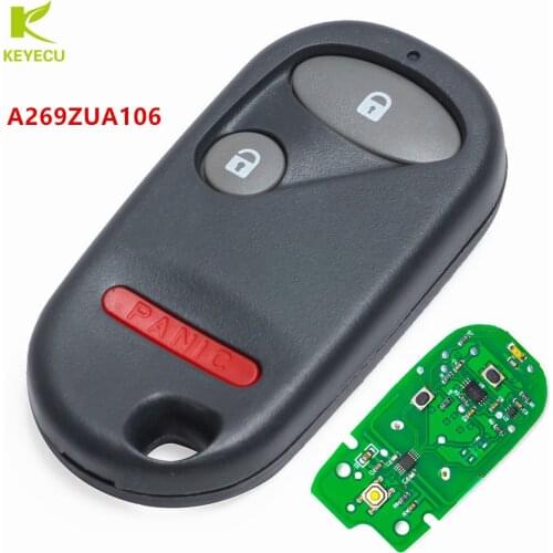 KEYECU Replacement 2+PANIC Button KEYLESS REMOTE FOB TRANSMITTER for HONDA CIVIC 1996-2000 ACCORD 1994-1997 FCC ID: A269ZUA106