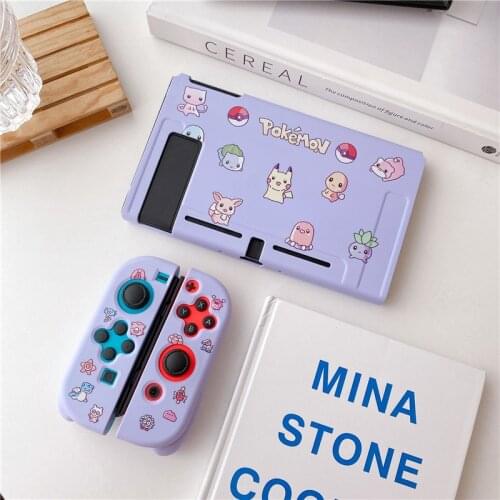 Pokemon Pikachu Switch Protective Cover Handheld Game Console Host Anti-fall Soft Case Cartoon Printing Case Gamepad Shell