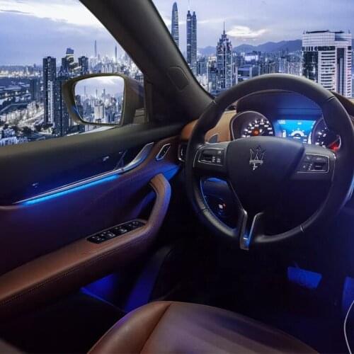 Factory New High Quality Environment Atmosphere Light Fashion 64 Color Neon Interior Ambient Light For Maserati Levante