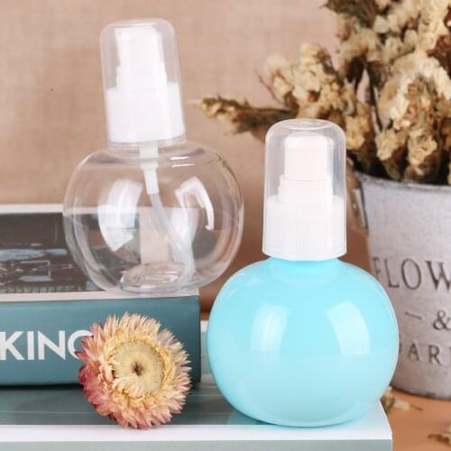 120ml Refillable Cream Bottles Portable Spherical Empty Spray Bottle PET Atomizer Bottles Alcohol Makeup Container For Traveler
