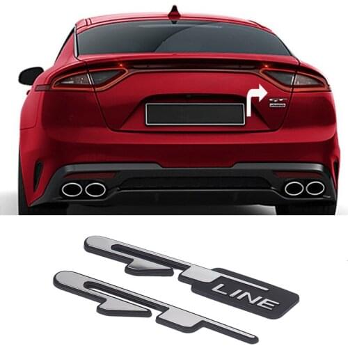 2pcs Car Front Sticker Rear Trunk Sticker for KIA GTline Stinger Optima K5 Stinger GT Line Peugeot 206 207 408 508 3008 5008