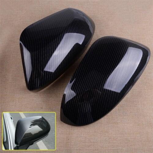 2pcs Carbon Fiber Texture Car Side Wing Door Rear View Mirror Back Trim Cover fit for Toyota Corolla Hatchback 2019 2020