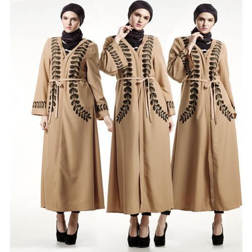 2019 Abaya Dubai Clothing Turkish Dresses Hot Sale Cardigan Robe Gown Kaftan Muslim Dress New Fashion Muslim Women Dress SL1110