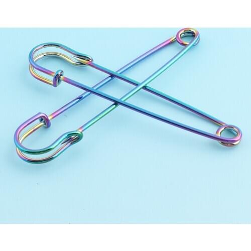 5pcs 57mm Rainbow Safety Pins Large Charming Safety Pins Metal Pins Brooch Safety Pins DIY Jumbo Safety Pin Blanket