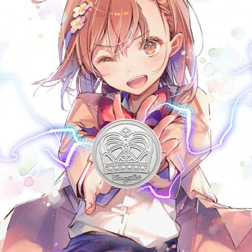 Anime A Certain Scientific Railgun Magical Index Misaka Mikoto Coin Pendant Necklace Jewelry Cosplay Metal Necklaces Props Gift