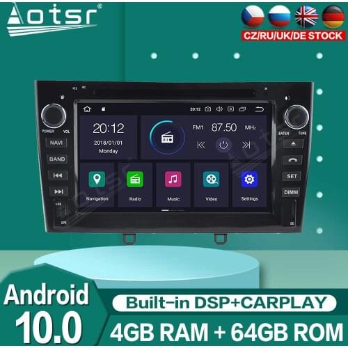 For Peugeot 408 2007-2010 Carplay Android10.0 PX5/PX6 Audio Radio Car Multimedia Auto Stereo Player GPS Navigation Tape Recorder