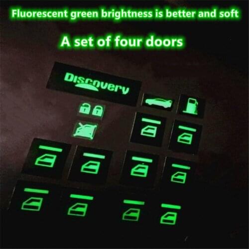 Automobile general-purpose window fluorescent stickers Luminous stickers Glass lifter switch button luminous stickers Modified